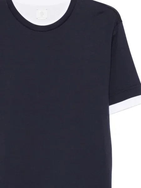Tricou Eleventy cu decolteu rotund albastru
