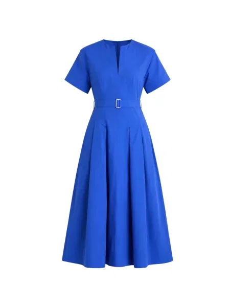 Cu centură rochie midi Simkhai evazată albastru
