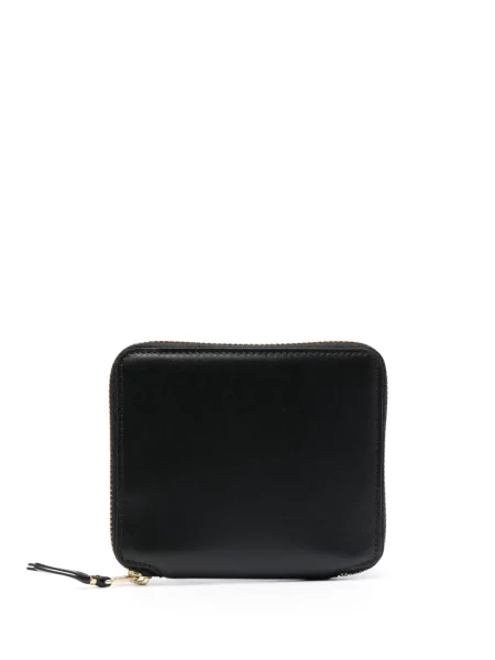 Portofel Comme Des Garçons Wallet din piele în carouri cu imagine negru