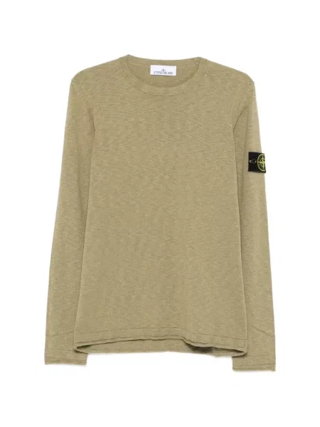 Pulover Stone Island cu strasuri lung verde