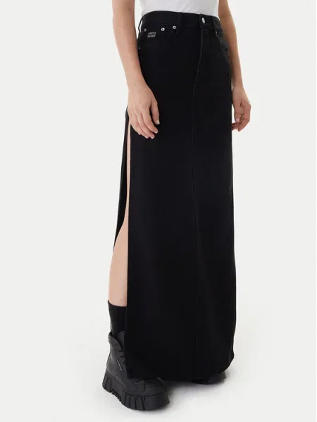 Tommy Jeans Fustă denim negru