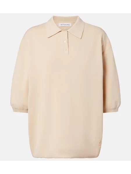 Tricou polo The Frankie Shop bej