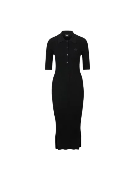 Sukienka koszulowa Hugo Boss czarna