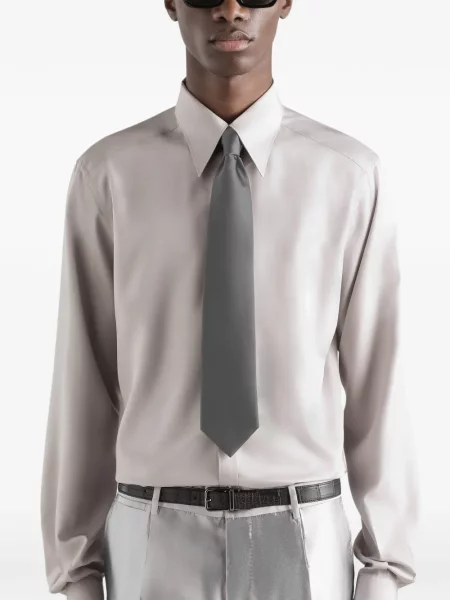Cravată Dolce & Gabbana din satin gri