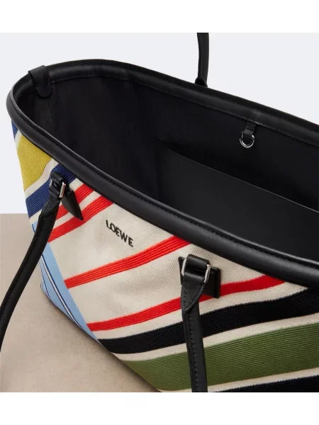Geantă shopper Loewe cu broderie din canvas