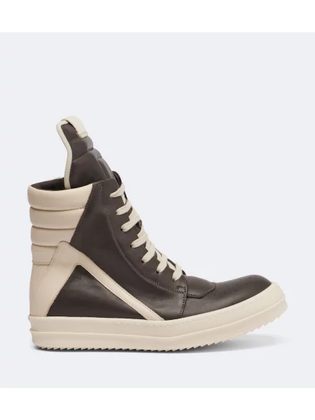 Sneakerși Rick Owens din piele maro