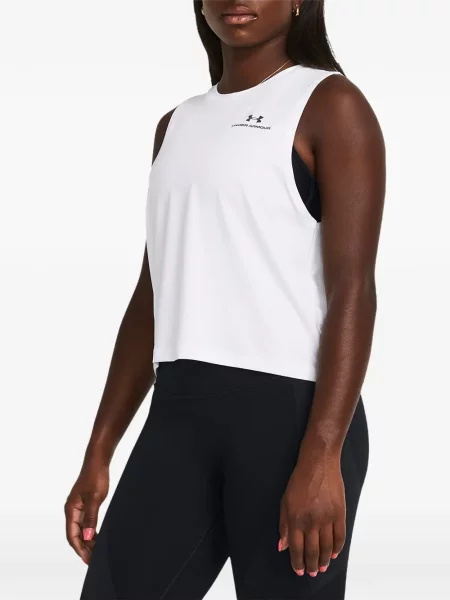 Подрязан топ Under Armour бяло