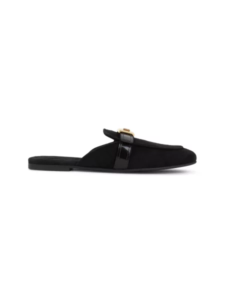 Klapki mules Dolce And Gabbana skórzane czarne