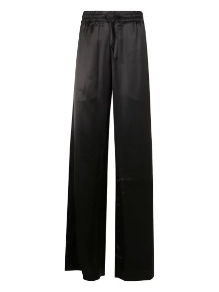 Pantaloni Marine Serre din satin negru