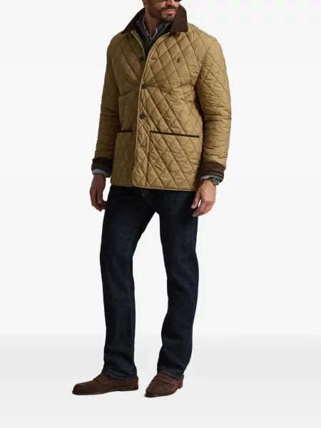 Șosete Polo Ralph Lauren cu broderie în carouri de flanelă verde