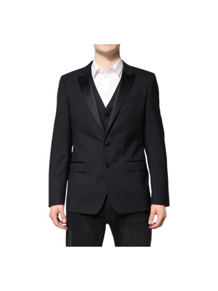 Garnitur Dolce And Gabbana wełniany czarny