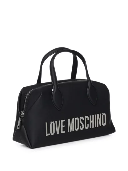 Шопинг чанта Love Moschino с автограф черно