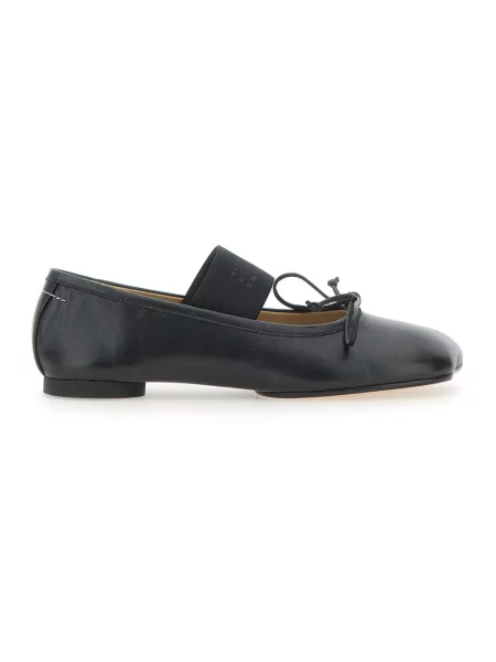 Długi top Mm6 Maison Margiela skórzany czarny