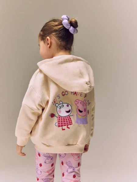 Reserved Mikina s kapucí Prasátko Peppa tělová