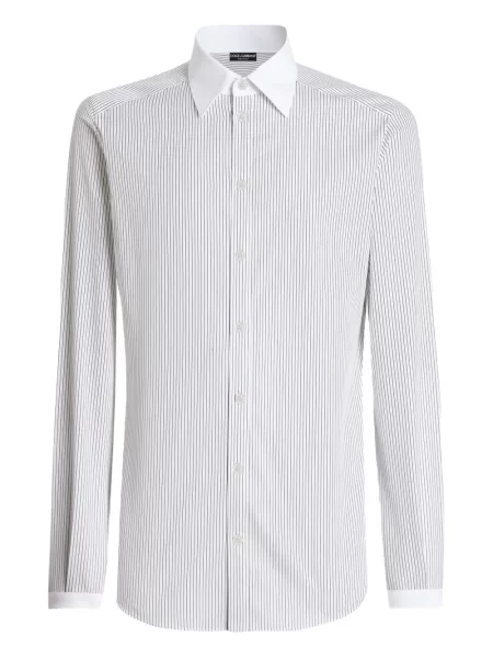 Pruhovaná dlouhá košile Dolce & Gabbana bílá