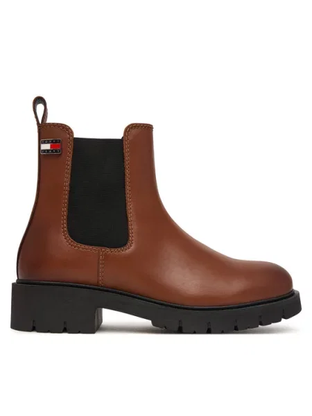 Tommy Jeans Ghete Jodhpur Tjw Cleated Chelsea Boots maro