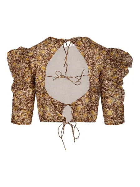 Bluză Marant Etoile cu model floral cu imagine maro