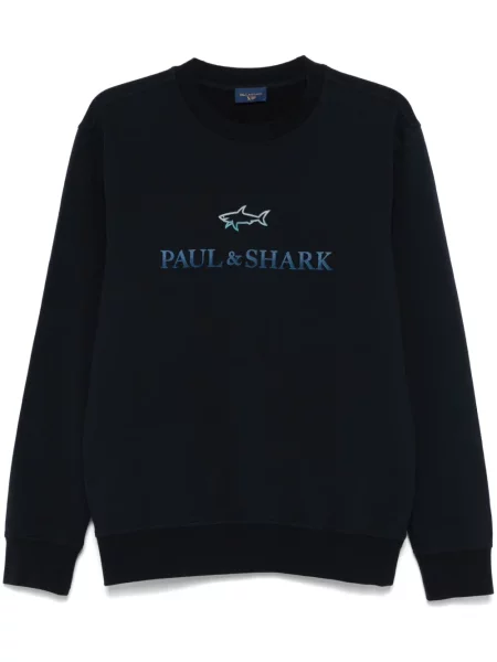 Pulover Paul & Shark cu autograf albastru