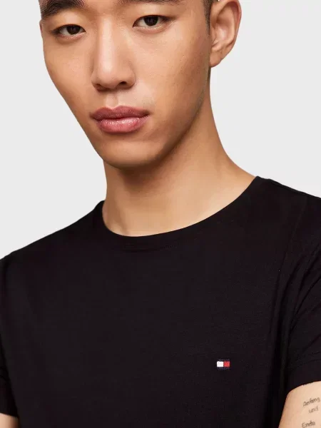 Стрейчева футболка Tommy Hilfiger чорна