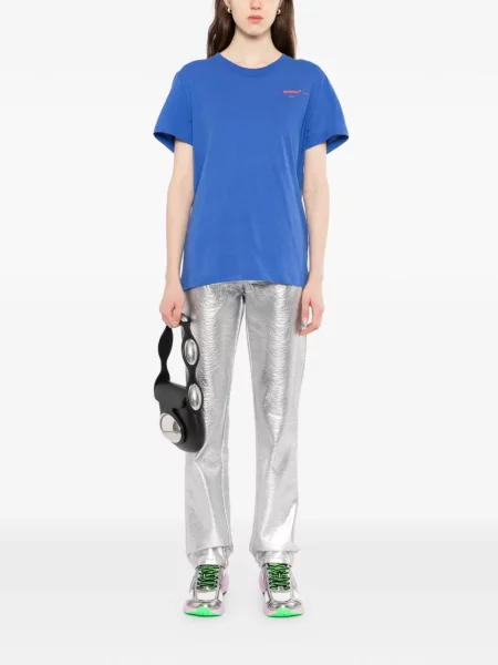 Tricou Off-white cu broderie alb