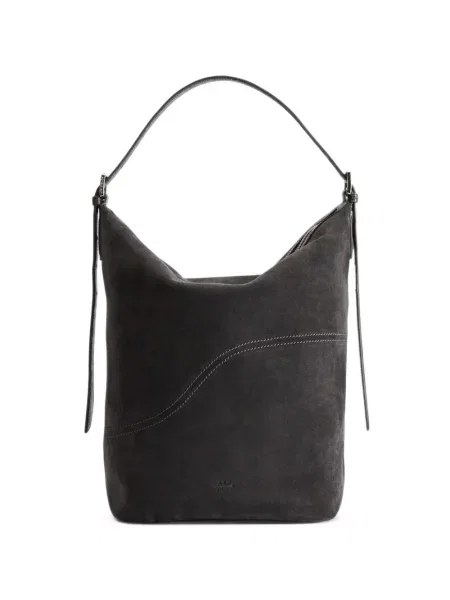 Zomšinė shopper rankinė Atp Atelier pilka