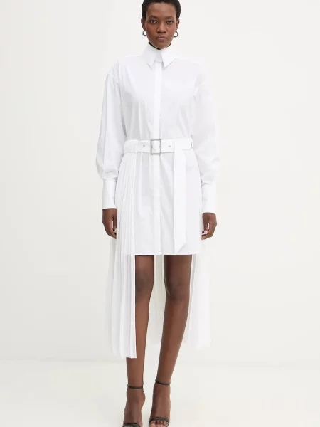 Karl Lagerfeld rochie mini oversize alb