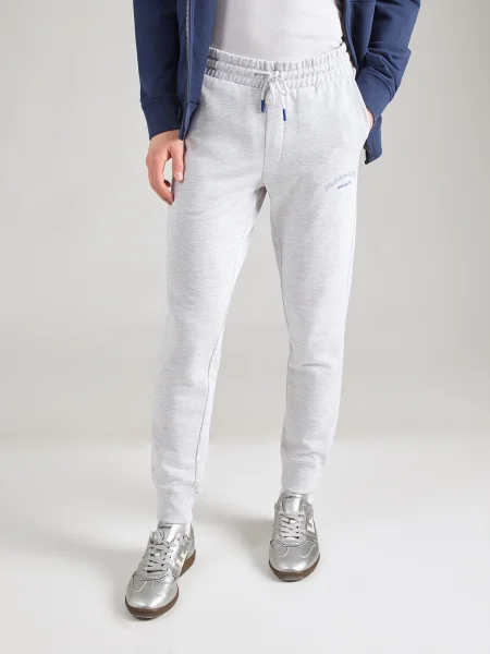 JACK & JONES Hlače JPSTGORDON temno modra / pegasto bela