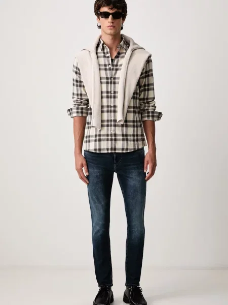 Tommy Jeans traperice slim taper za muškarce plava