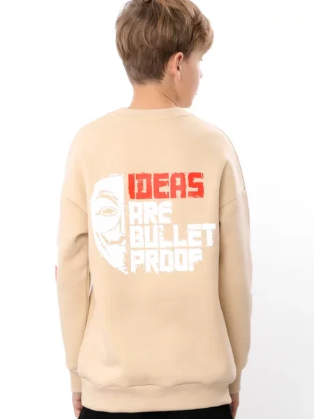 Дитячий Світшот Носи своє бавовна/поліестер бежевий