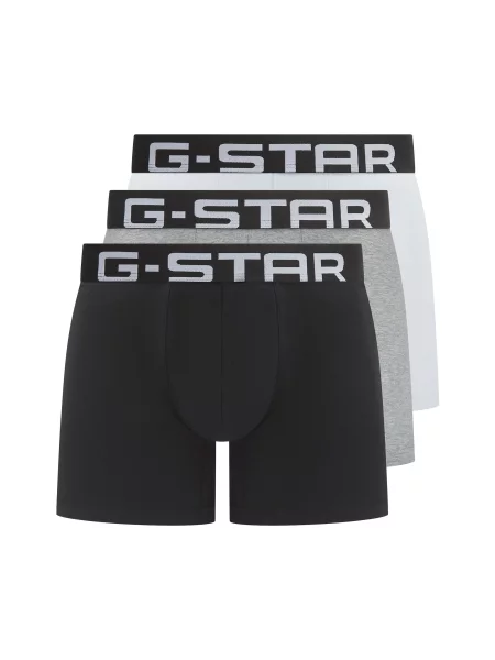 G-STAR Boxeralsók szürke / világosszürke / fekete fehér