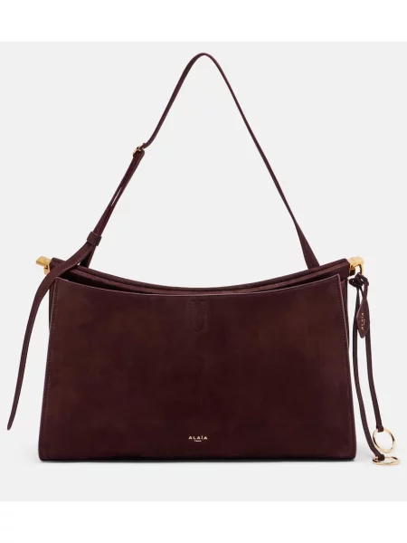 Geanta de piele Alaïa din piele bordo