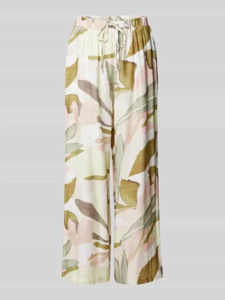 Spodnie materiałowe z elastycznym pasem Zabaione khaki