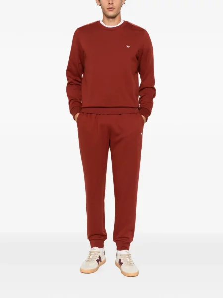 Ριγέ σετ φόρμας Emporio Armani με αυτόγραφο κόκκινο