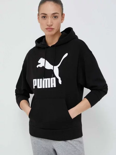 Pulover Puma s kapuco črna