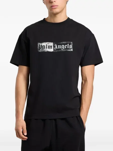 Tricou Palm Angels cu autograf negru