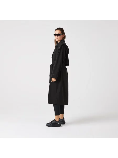 Lacoste Dwuwarstwowy Płaszcz Typu Oversize Z Piki Lacoste czarny
