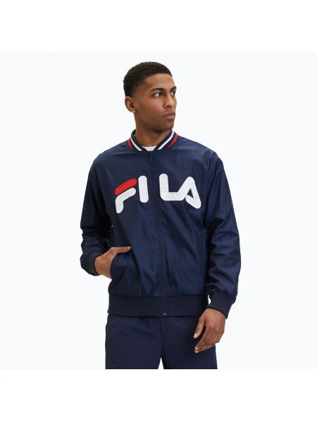 Мъжки якета FILA Logrono Logo Bomber black iris черно