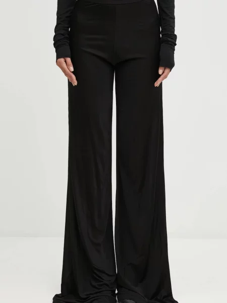 Kalhoty Rick Owens Lilies Bias široké high waist černá