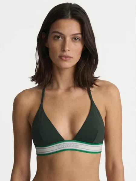 Calvin Klein Swimwear Góra od bikini ciemny zielony