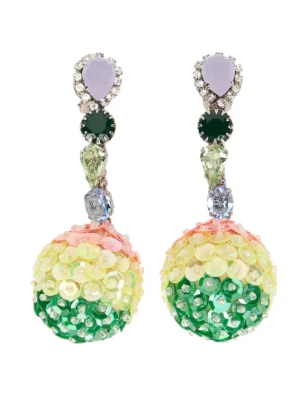 Обеци Red(v) с пайети червено