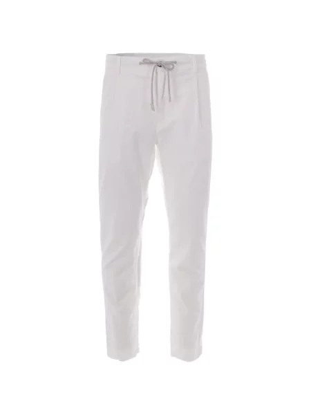 Pantaloni Eleventy de catifea cord alb
