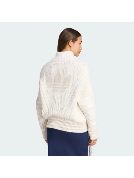 Pletený sportovní top Adidas bílý