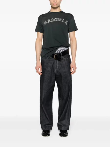 Raštuotas marškinėliai Maison Margiela juoda