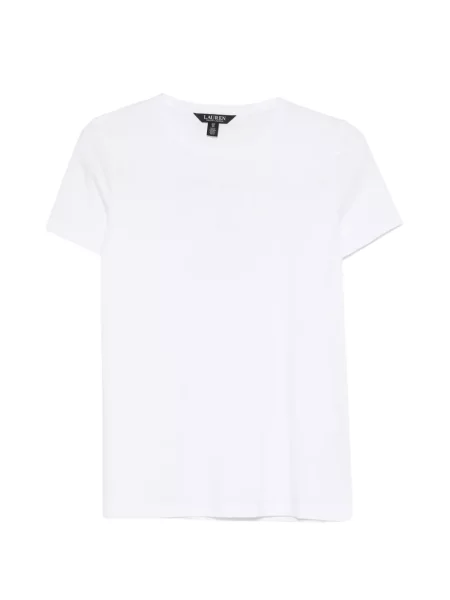 Tricou Lauren Ralph Lauren cu broderie alb