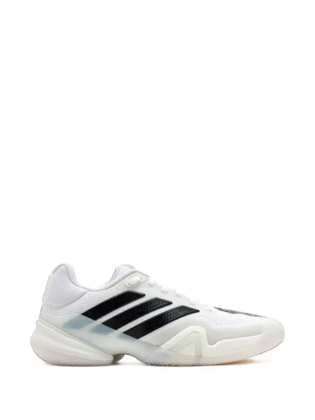 Sneakerși Adidas Barricade cu șireturi din dantelă alb