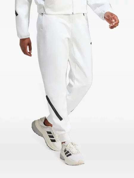 Pantaloni Adidas cu broderie cu dungi alergare negru