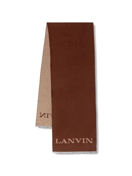 Fular Lanvin cu autograf maro