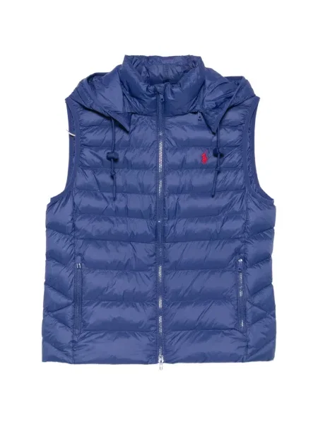 Vestă Polo Ralph Lauren cu glugă albastru