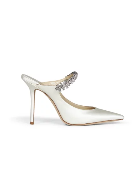 Klapki mules Jimmy Choo beżowe