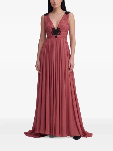 Rochie maxi Marco Gabrielli Atelier cu mărgele roșu